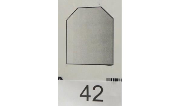 Vloerplaat metaal- Afgesneden hoeken –Kleur Antraciet- afm. 100x120